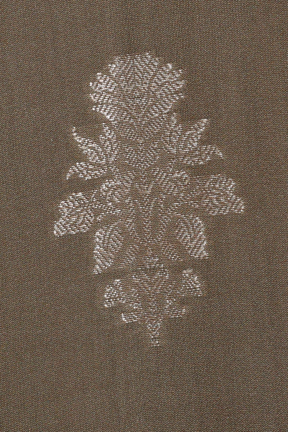 Image of Printed Dusty Olive Silk Saree